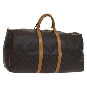 LOUIS VUITTON Monogram Keepall 55 Boston Bag M41424